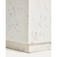Журнальный столик Sorein из белого мрамора 50 x 50 см