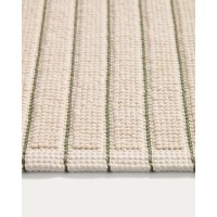 Хлопковый коврик для ванной Merade с зелеными полосками, 50 x 80 см