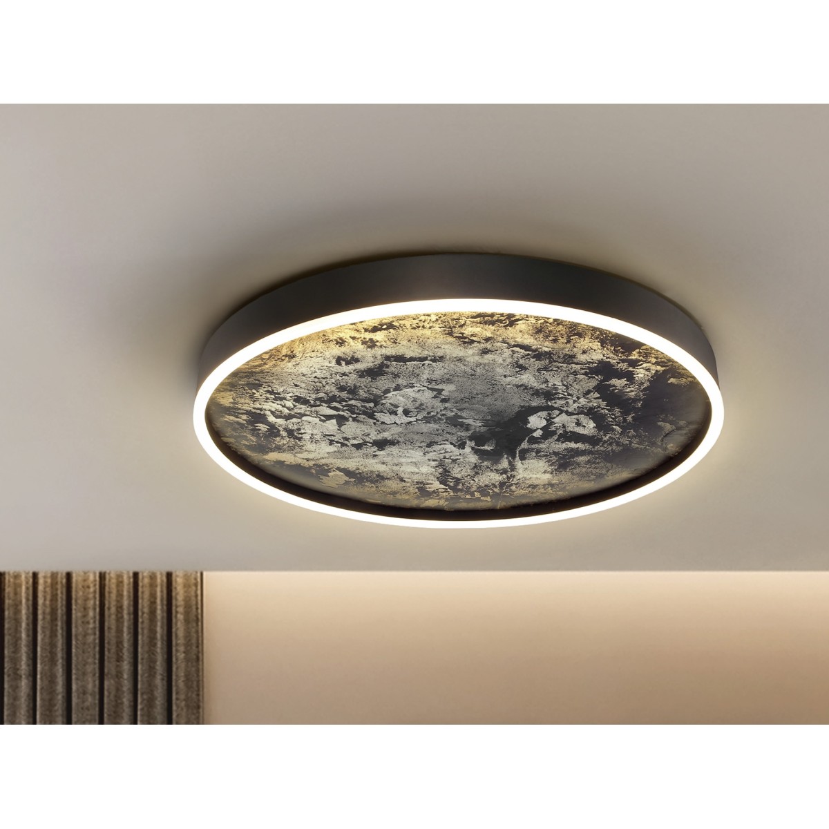 Потолочный светильник Stone CCT- черный LED 60D