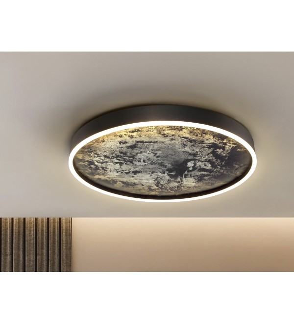 Потолочный светильник Stone CCT- черный LED 60D