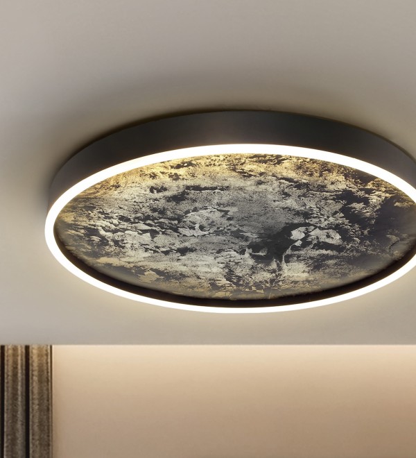 Потолочный светильник Stone CCT- черный LED 60D