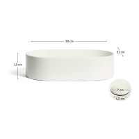 Раковина Ovara из белой керамики 50 x 31 см