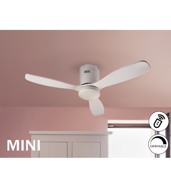 Siroco MINI Потолочный вентилятор с освещением DIMABLE белый
