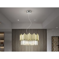 Люстра Tiara 6L хром-золотой
