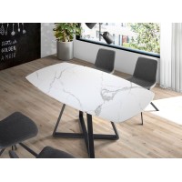 Обеденный стол D2055BB /1096 из керамики и черной стали