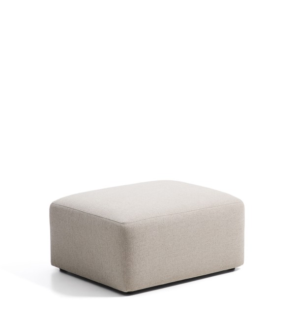 Пуф для ног Blok из бежевой синели, 90 x 74 см