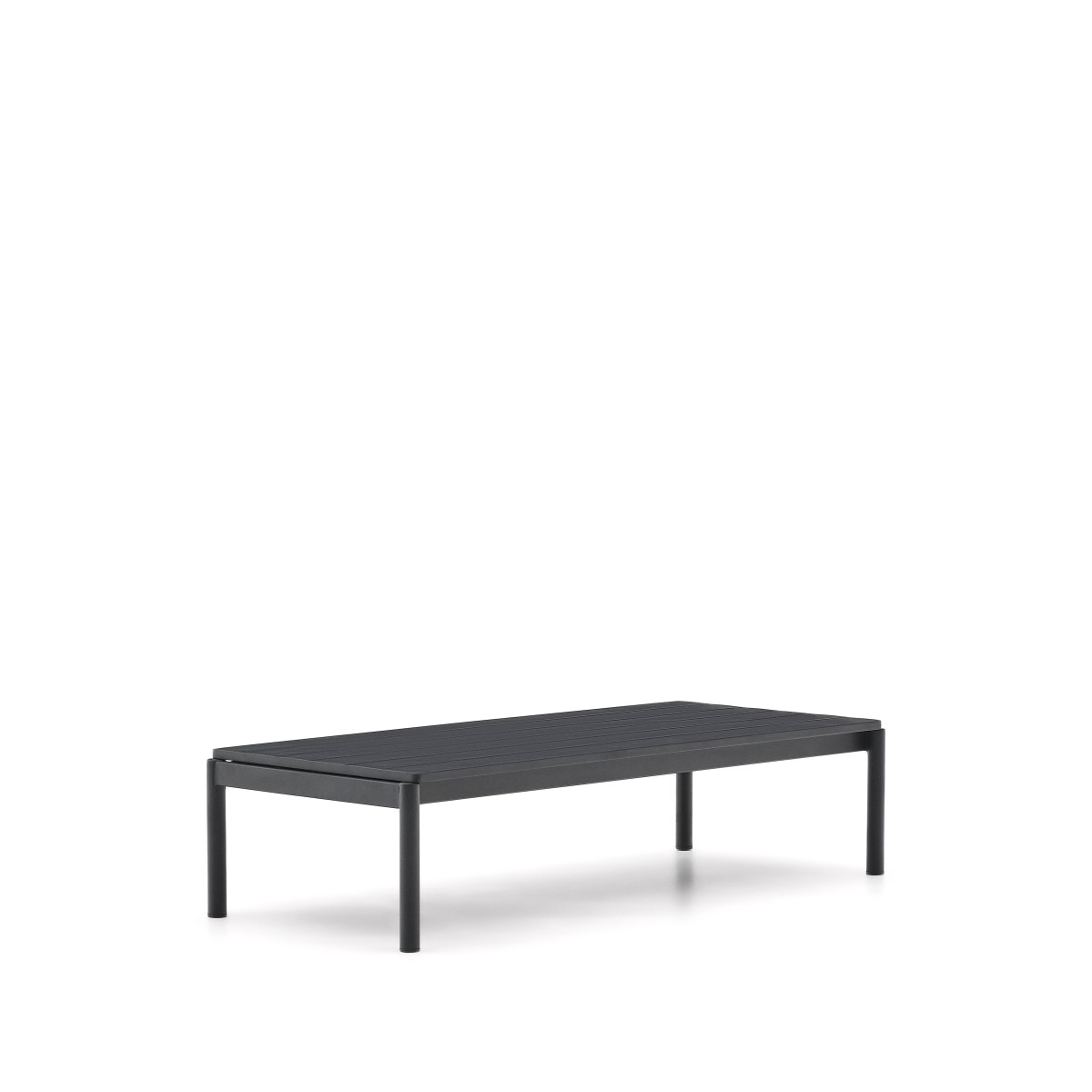 Журнальный столик Sorells из серого алюминия 63 x 149 см