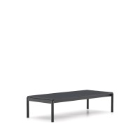 Журнальный столик Sorells из серого алюминия 63 x 149 см