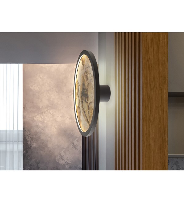 Настенный/потолочный светильник Stone CCT- черный LED D30