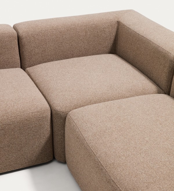 Угловой диван Blok из коричневой синели, 4 места, 290 x 290 см