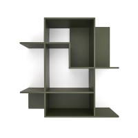 Модульный стеллаж Ina из МДФ с зелёным лаком 80 x 80 см