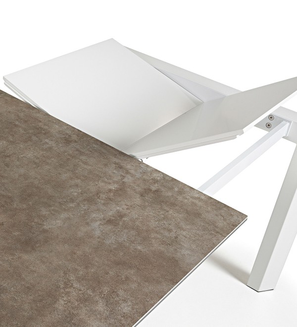 Стол Atta 140 (200) x90 белый керамика