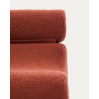 Club терракотовое кресло из ткани букле