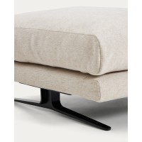 Пуф для ног Veliro из бежевой синели 85 x 90 см