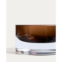 Подсвечник Uconi из темно-коричневого стекла, диаметр 12 см