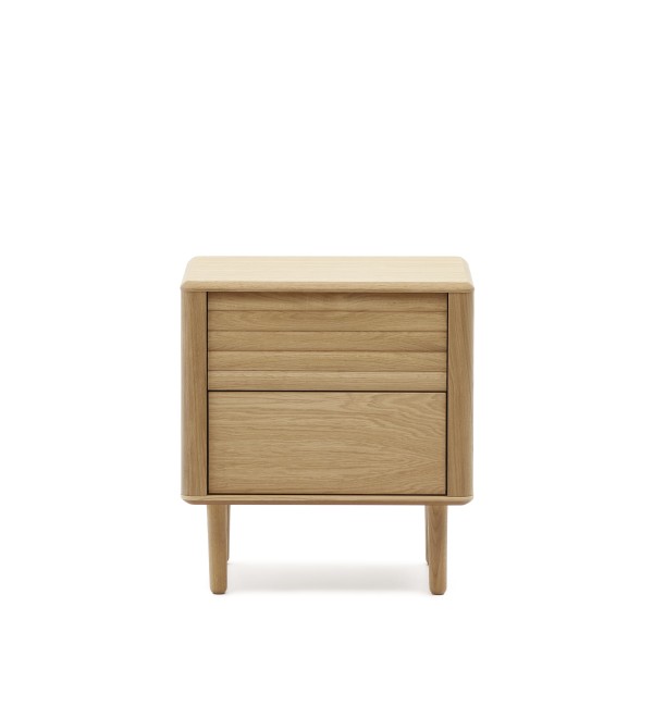 Lenon Тумбочка с 2 ящиками из шпона дуба 50 x 55 см