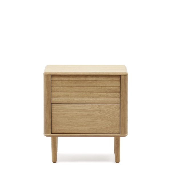 Lenon Тумбочка с 2 ящиками из шпона дуба 50 x 55 см