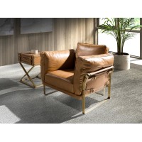 Кресло из кожи цвета Camel 5169 