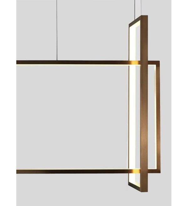 Подвесной светильник Frame 30x90 см бронзовый