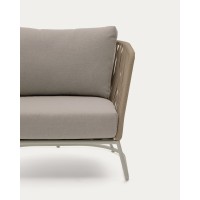 Уличное кресло Saconca из бежевой веревки и стали