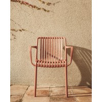 Уличный стул Isabellini из пластика терракотового цвета