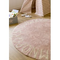 Ковер круглый Алфавит Round ABC (розовый) 150D