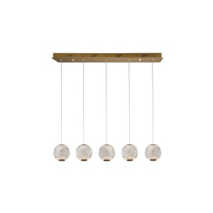 Линейный подвес Austral LED 5L золото