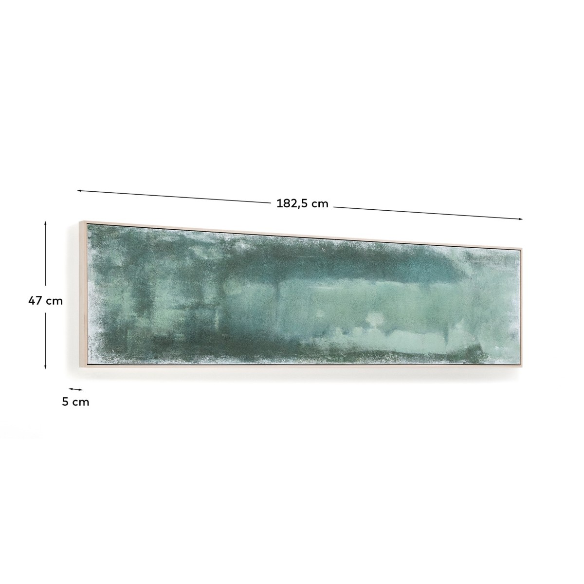 Абстрактная картина Selnar зеленая 182 x 47 см