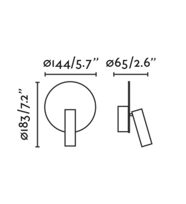 DUAS Бра с ридером черный USB C LED 3W 2700K