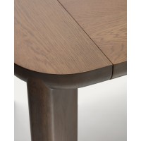 Раздвижной стол Jondal из массива и шпона дуба с отделкой под орех, 240 (320) x 100