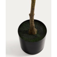 Искусственный фикус Benjamina в черном горшке, 180 см