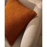 Чехол для подушки Solly из 100% хлопка, вафельный, оранжевый, 50 x 50 см