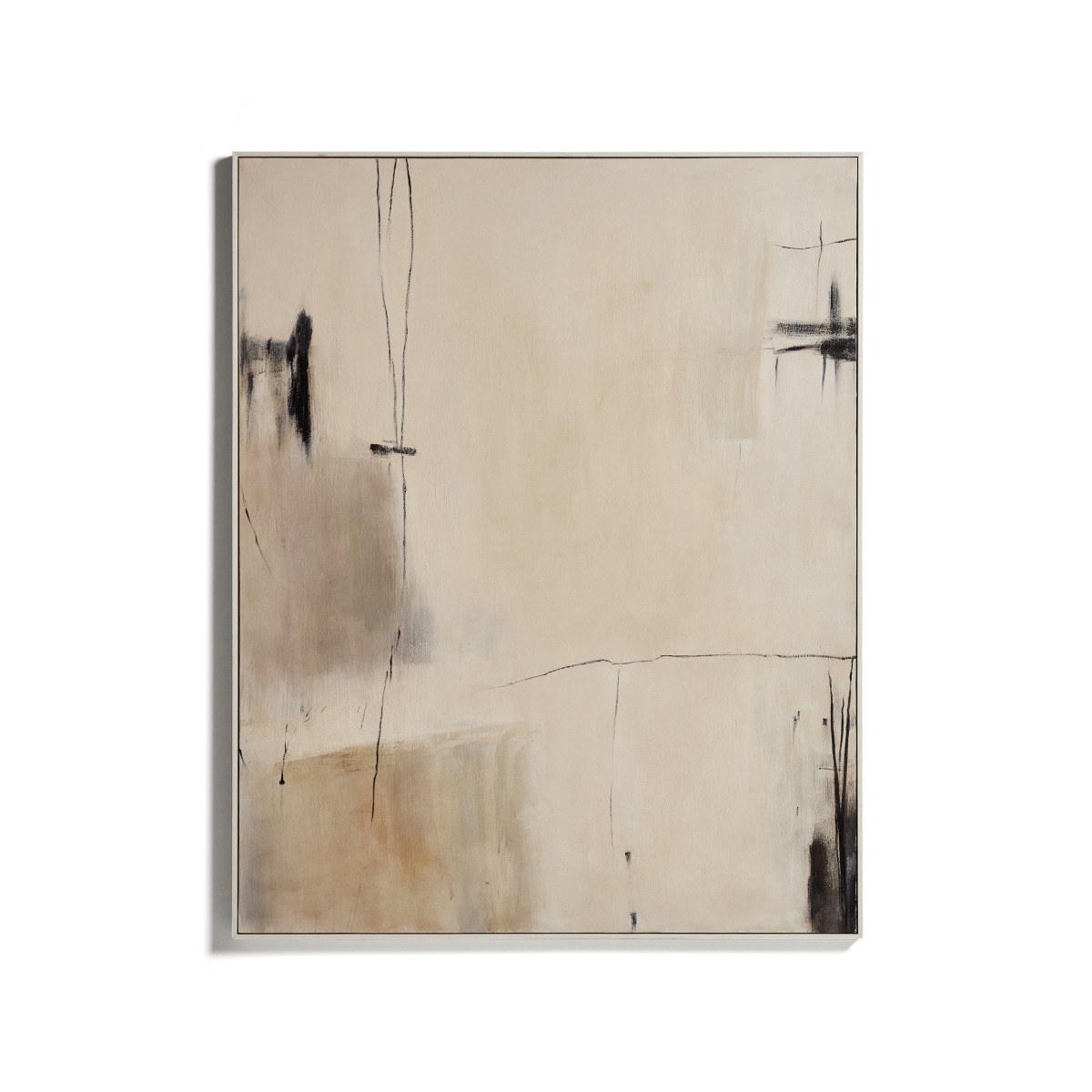 Абстрактная картина Meril в бежевых тонах, 120 x 150 см