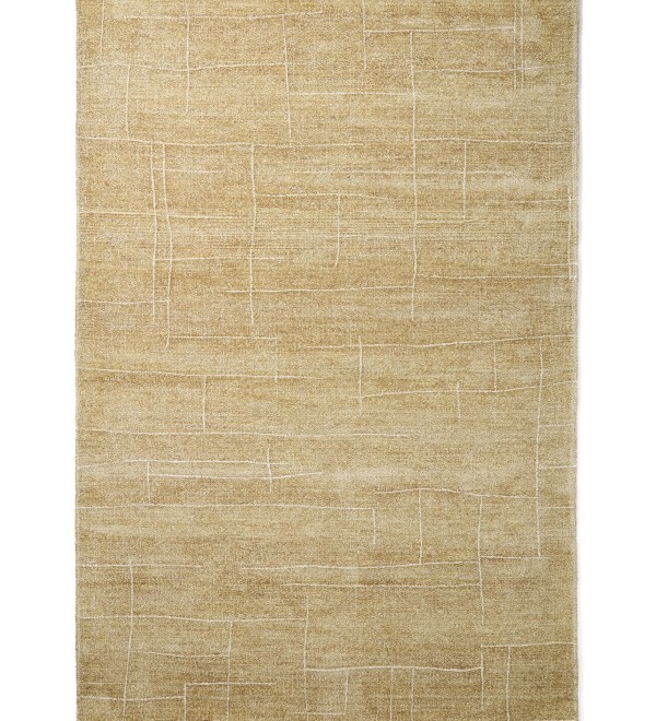 Ковер Eloda из шерсти и вискозы горчичного цвета, 200 x 300 см