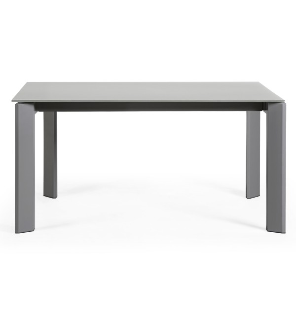 Стол Atta 160 (220) x90 антрацит, темно-серый, стекло
