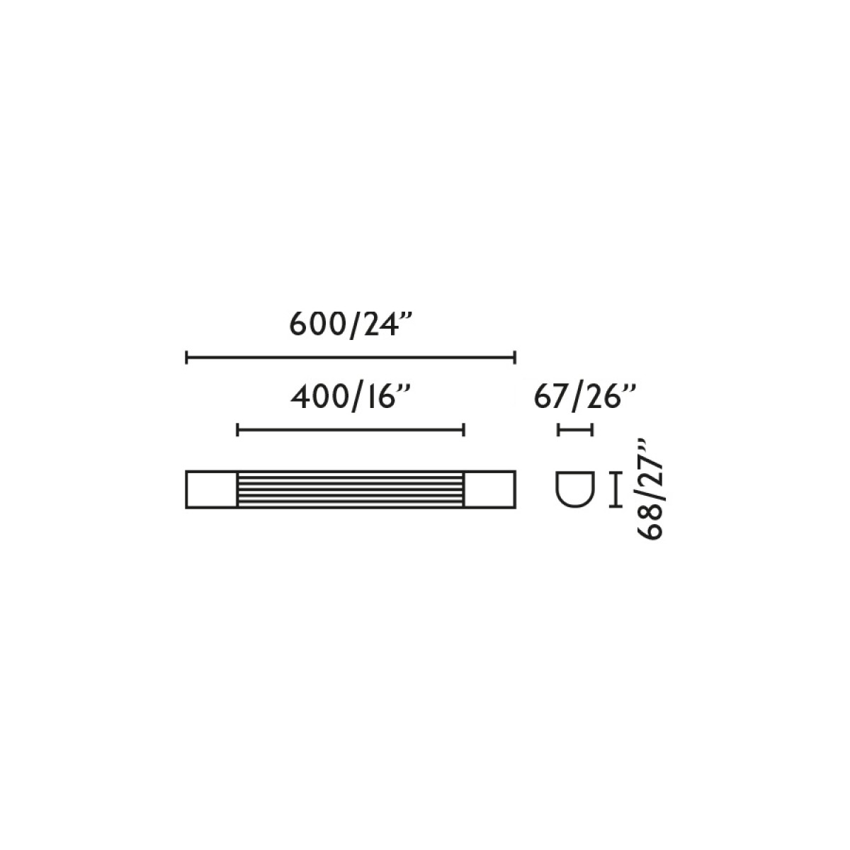 KIVA 600 Настенный светильник хром LED 10W 3000K