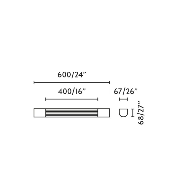 KIVA 600 Настенный светильник хром LED 10W 3000K