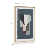 Картина Veluni из переработанной бумаги разноцветная 60 x 90 см