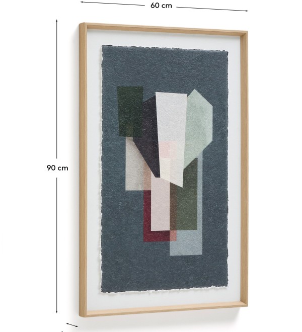 Картина Veluni из переработанной бумаги разноцветная 60 x 90 см