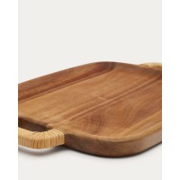 Sardis Маленькая сервировочная доска из 100% акации и ротанга