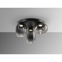 Onice Потолочный светильник 3L черно-дымчатый