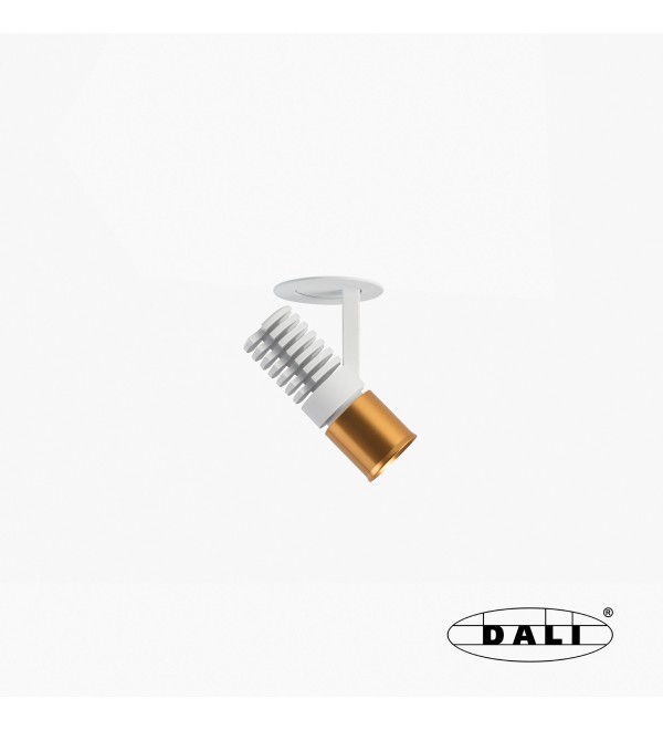 UNO белый/золотой встраиваемый проектор pulldown 8W 37° 2700K CRI90 DALI