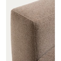 Коричневое кресло из синели Blok, 90 см