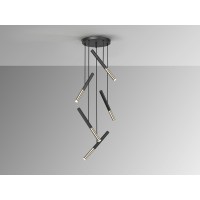 Люстра Edna 5L черный / золотой DIM