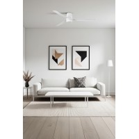 Потолочный вентилятор PUNT TUB M Ш1300MM белый 3 P белый LED 18W