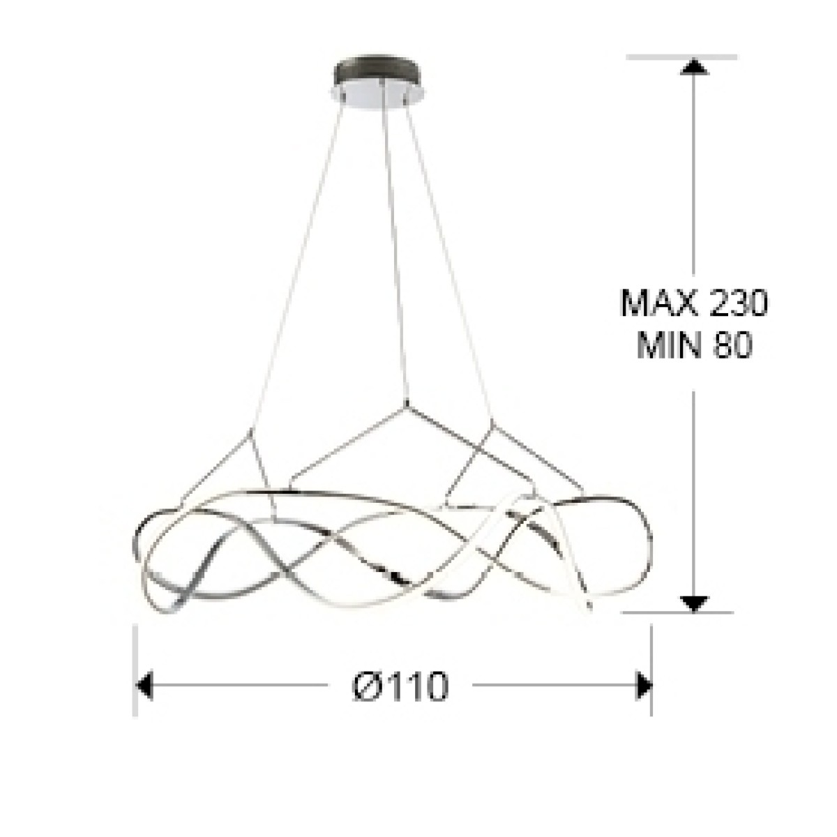 Подвесной светильник Molly LED хром DIM