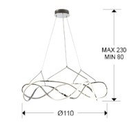 Подвесной светильник Molly LED хром DIM