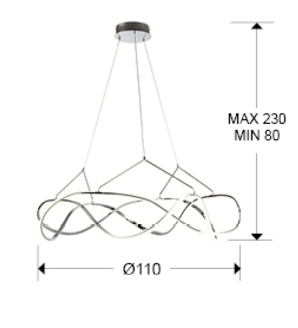 Подвесной светильник Molly LED хром DIM
