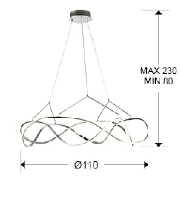 Подвесной светильник Molly LED хром DIM