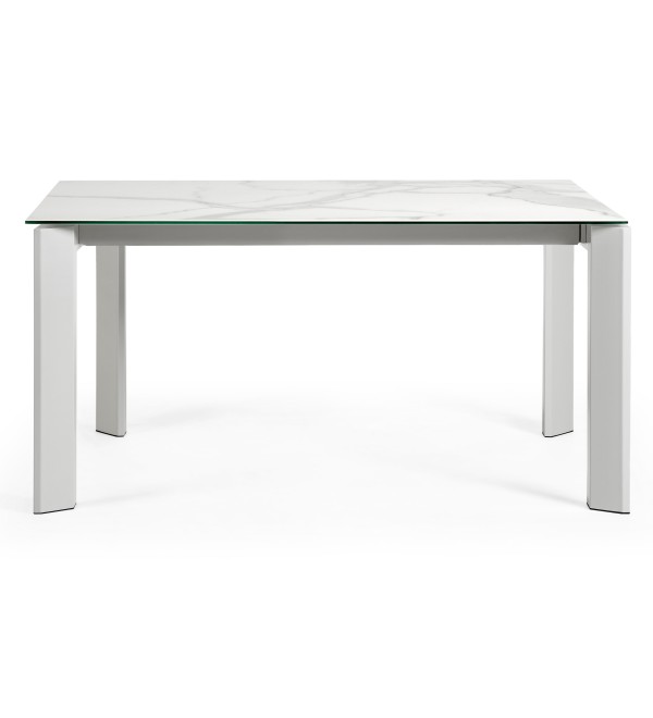 Стол Atta 160 (220) x90 керамика белый